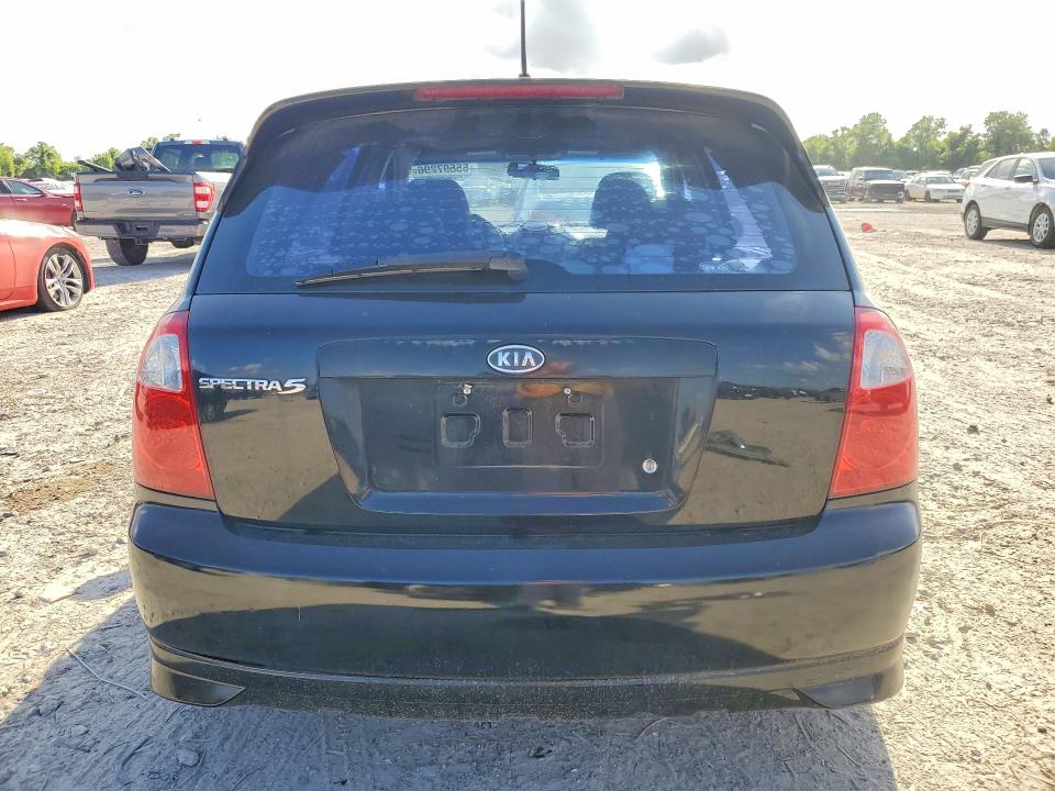 2005 Kia Spectra VIN KNAFE161255071421 COPART salvage auction — FRONT END, TX - NONREPAIRABLE TITLE, sold $250 on 2026-07-06 (photo 6)