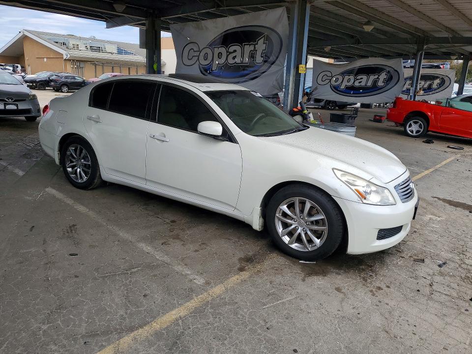 2007 Infiniti G VIN JNKBV61E97M721698 COPART salvage auction — VANDALISM, Ca - Salvage Certificate, sold $900 on 2026-07-07 (photo 4)