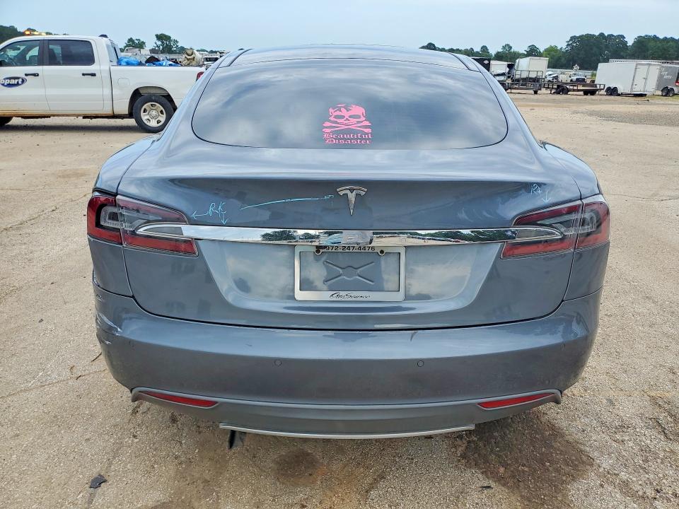 2014 Tesla VIN 5YJSA1H11EFP32154 COPART salvage auction — REAR END, TX - SALVAGE VEHICLE TITLE (P), sold $2,300 on 2026-07-27 (photo 6)