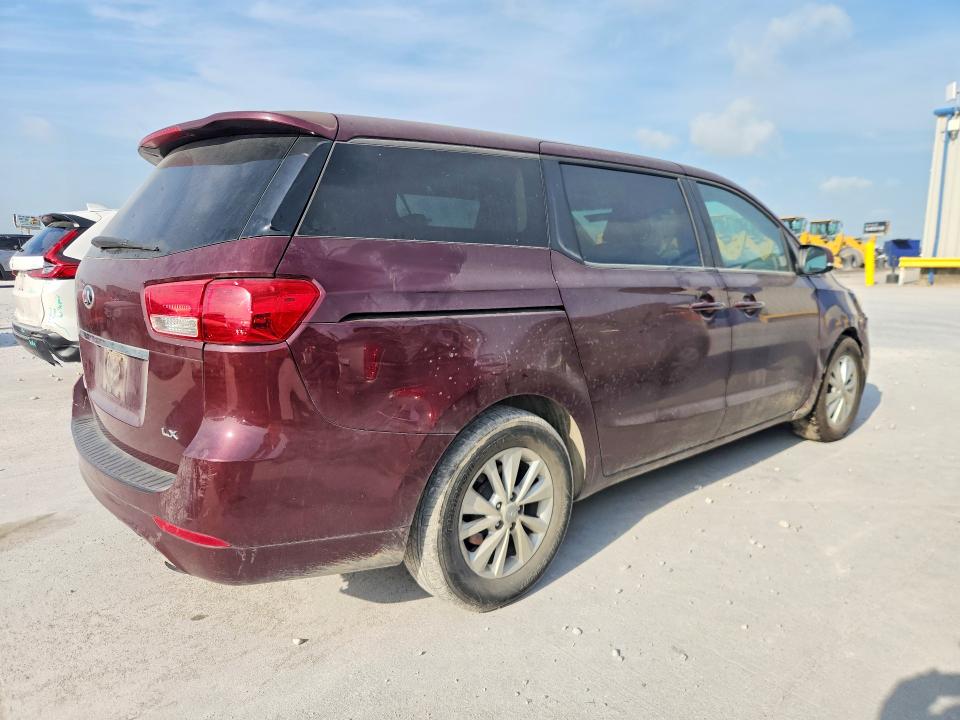 2018 Kia SEDONA VIN KNDMB5C16J6389349 COPART salvage auction — FRONT END, Tx - Certificate Of Title, sold $875 on 2026-07-14 (photo 3)