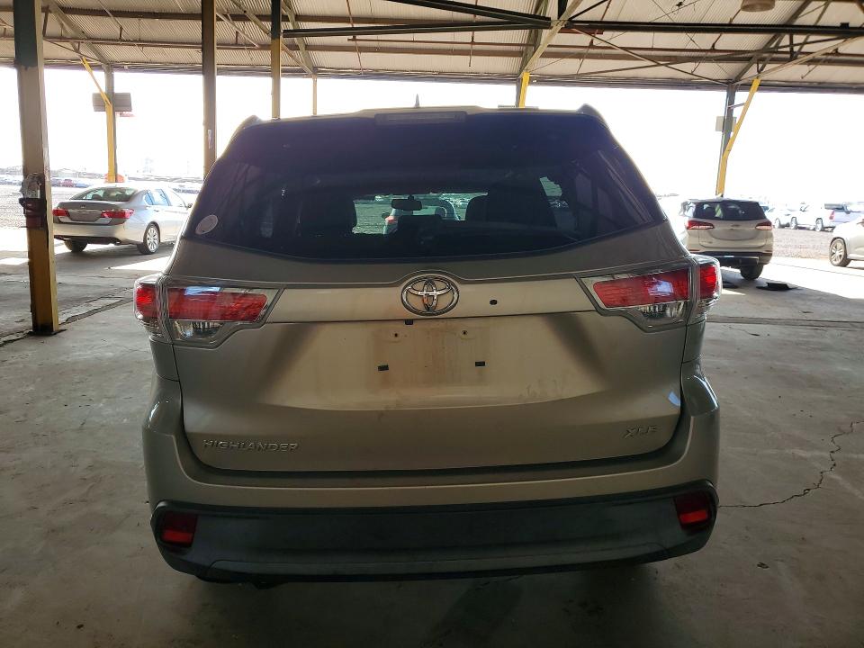 2015 Toyota Highlander VIN 5TDKKRFH5FS052699 COPART salvage auction — FRONT END, Az - Cert Of Title - Salvage, sold $700 on 2026-07-22 (photo 6)