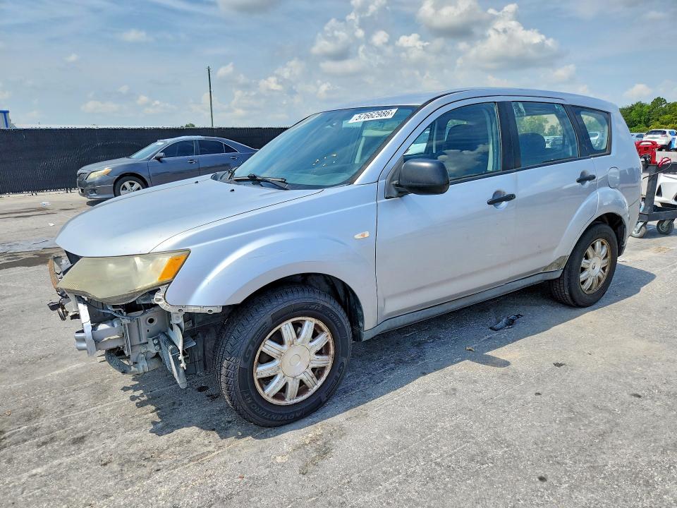 2007 Mitsubishi Outlander VIN JA4MS31X27Z005077 COPART salvage auction — FRONT END, FL - CERT OF TITLE SLVG REBUILDABLE, sold $350 on 2026-07-09 (photo 1)