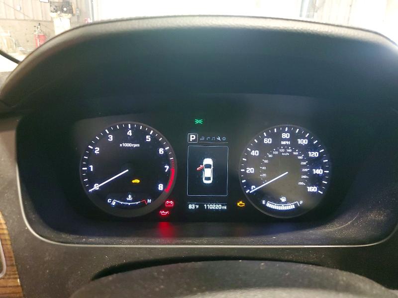 2017 Hyundai Sonata VIN 5NPE34AFXHH481526 COPART salvage auction — ENGINE BURN, Pa - Certificate Of Salvage, sold $925 on 2026-07-02 (photo 9)