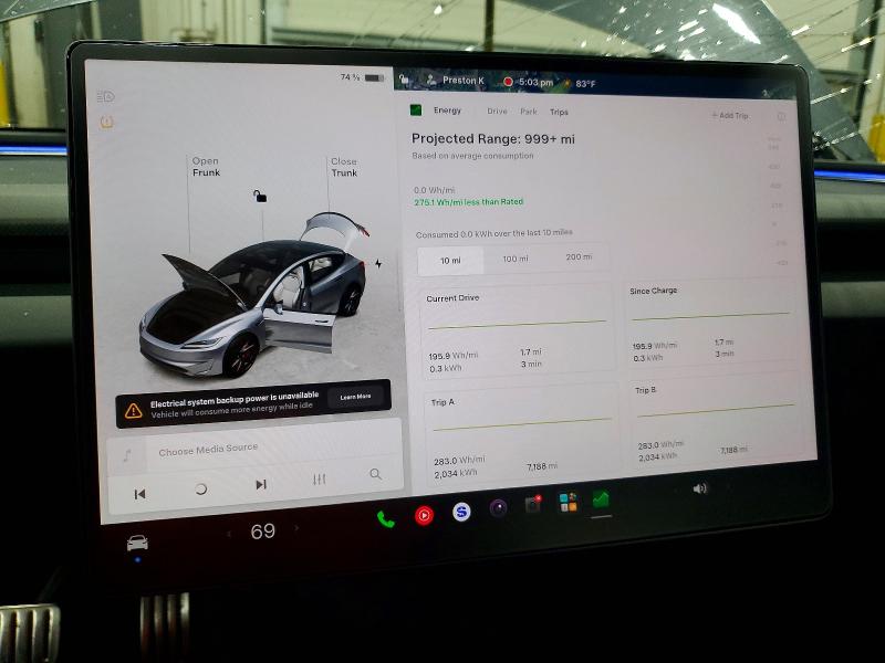 2025 Tesla Model 3 VIN 5YJ3E1ET4SF073478 COPART salvage auction — FRONT END, Mn - Cert Of Title-Salvage, sold $250 on 2026-09-08 (photo 9)