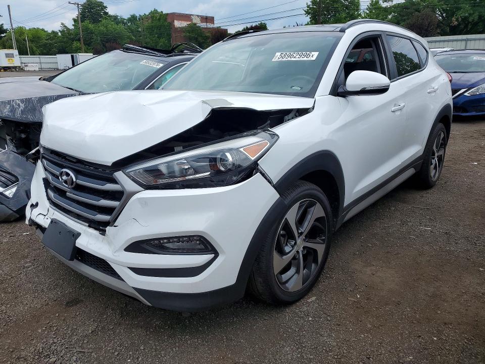 2018 Hyundai Tucson VIN KM8J3CA23JU665882 COPART salvage auction — FRONT END, CT - CERT OF TITLE-SALVAGE, sold $2,250 on 2026-07-24 (photo 1)