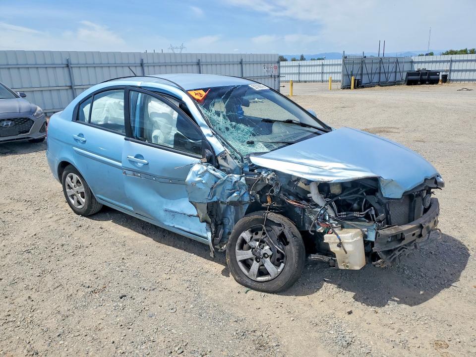 2009 Hyundai Accent VIN KMHCN46C89U284373 COPART salvage auction — FRONT END, Ca - Junk Receipt, sold $60 on 2026-07-10 (photo 4)