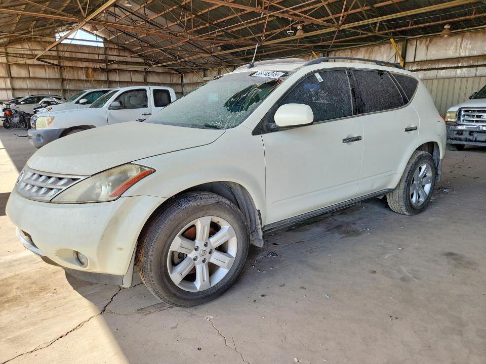 2006 Nissan Murano VIN JN8AZ08W46W521848 COPART salvage auction — REAR END, Az - Certificate Of Title, sold $475 on 2026-07-29 (photo 1)