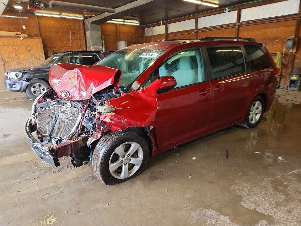 2011 Toyota Sienna VIN 5TDKK3DC6BS018690 COPART salvage auction — FRONT END, Pa - Certificate Of Salvage, sold $700 on 2026-07-09 (photo 1)