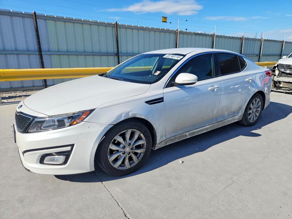 2014 Kia Optima VIN 5XXGN4A70EG322436 COPART salvage auction — FRONT END, Tx - Salvage Vehicle Title, sold $1,850 on 2026-07-31 (photo 1)