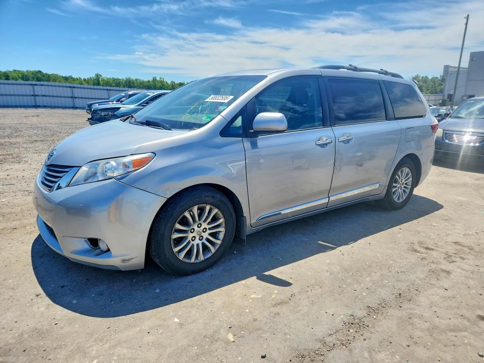 2015 Toyota Sienna VIN 5TDYK3DC0FS672147 COPART salvage auction — FRONT END, Va - Cert Of Title - Salvage, sold $1,250 on 2026-07-08 (photo 1)