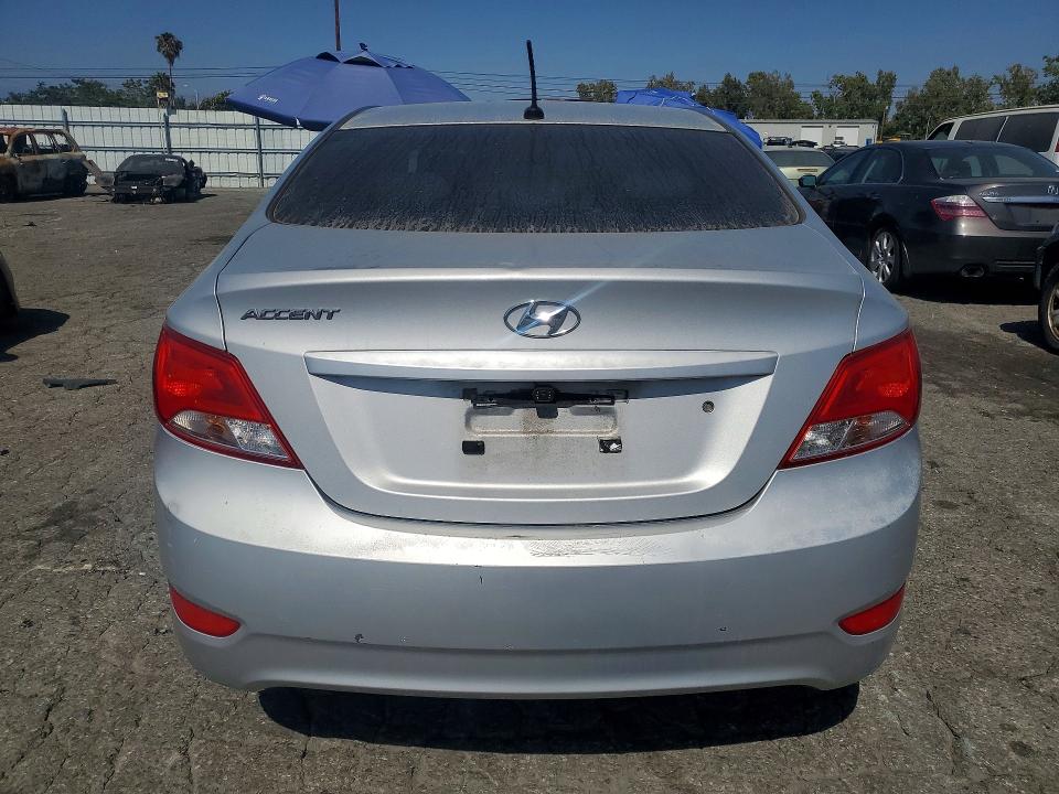 2015 Hyundai Accent VIN KMHCT4AE6FU863856 COPART salvage auction — FRONT END, Ca - Salvage Certificate, sold $850 on 2026-07-09 (photo 6)