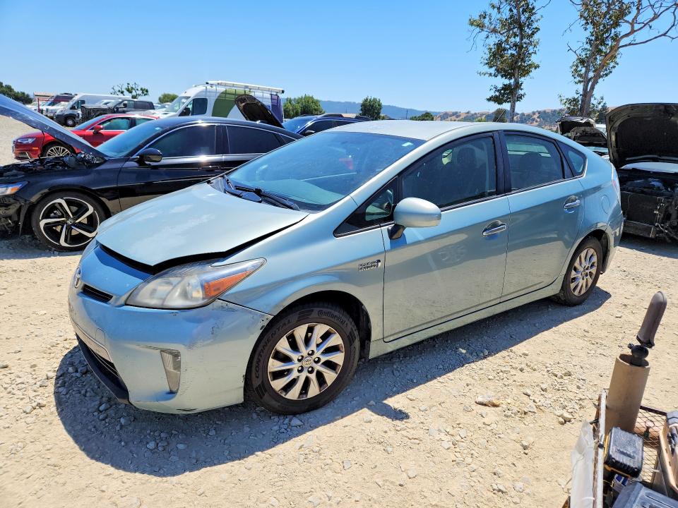 2012 Toyota Prius plug-in VIN JTDKN3DP5C3009749 COPART salvage auction — VANDALISM, Ca - Salvage Certificate, sold $4,250 on 2026-07-14 (photo 1)
