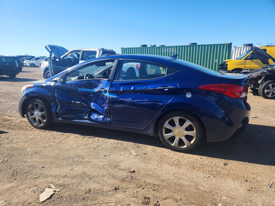 2013 Hyundai Elantra VIN KMHDH4AE4DU521082 COPART salvage auction — SIDE, Il - Salvage Certificate, sold $250 on 2026-07-16 (photo 2)