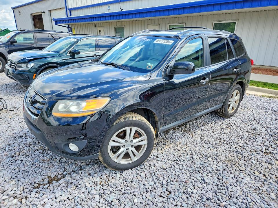 2011 Hyundai Santa fe VIN 5XYZK4AG3BG075535 COPART salvage auction — FRONT END, Wi - Certificate Of Title, sold $800 on 2026-07-22 (photo 1)