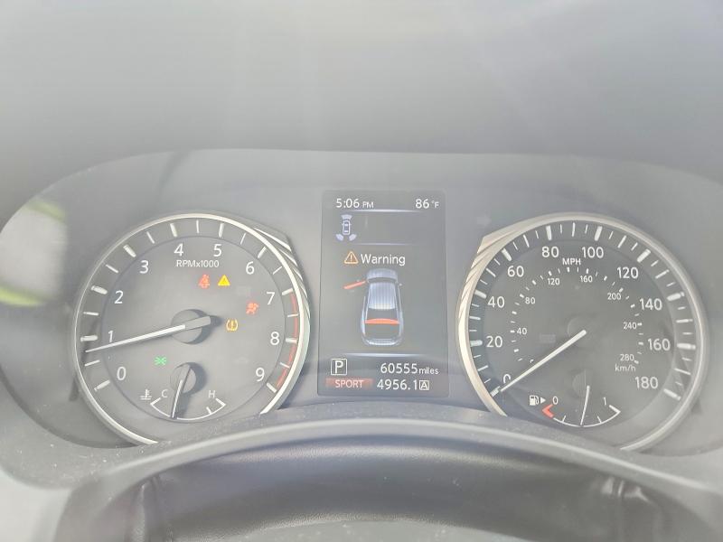 2018 Infiniti Q50 VIN JN1EV7AP3JM360274 COPART salvage auction — FRONT END, FL - CERT OF TITLE SLVG REBUILDABLE, sold $15 on 2026-07-27 (photo 9)