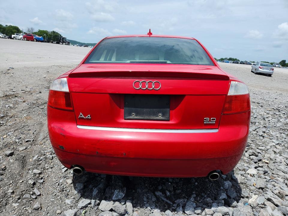 2005 Audi VIN WAULT68EX5A110091 COPART salvage auction — BURN, Tn - Salvage Certificate, sold $150 on 2026-07-06 (photo 6)