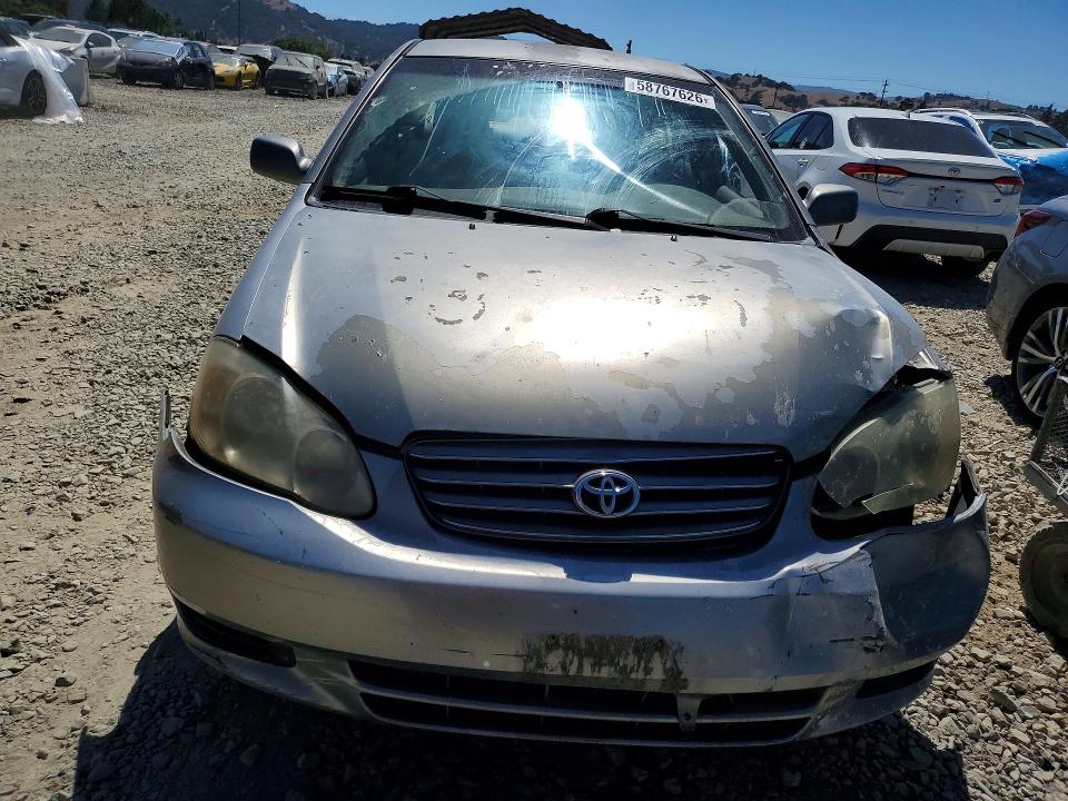 2004 Toyota Corolla VIN JTDBR32E042027184 COPART salvage auction — FRONT END, Ca - Salvage Certificate, sold $525 on 2026-07-09 (photo 5)