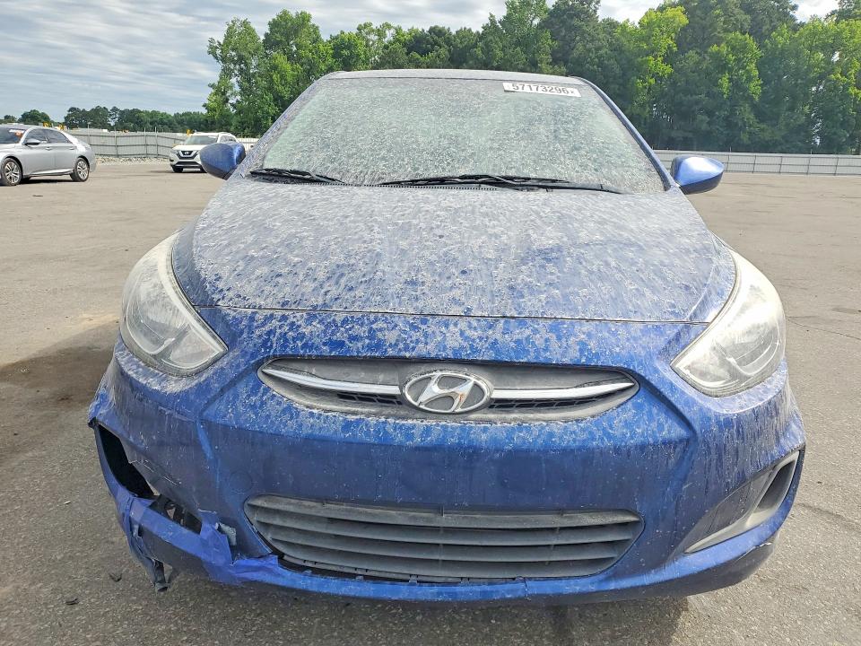 2017 Hyundai Accent VIN KMHCT4AE5HU223849 COPART salvage auction — FRONT END, Nc - Salvage Certificate Of Title, sold $325 on 2026-07-23 (photo 5)