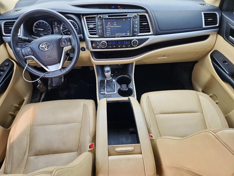 2015 Toyota Highlander VIN 5TDJKRFH5FS199939 COPART salvage auction — FRONT END, On - Permit Salvage, sold $4,600 on 2026-07-28 (photo 8)