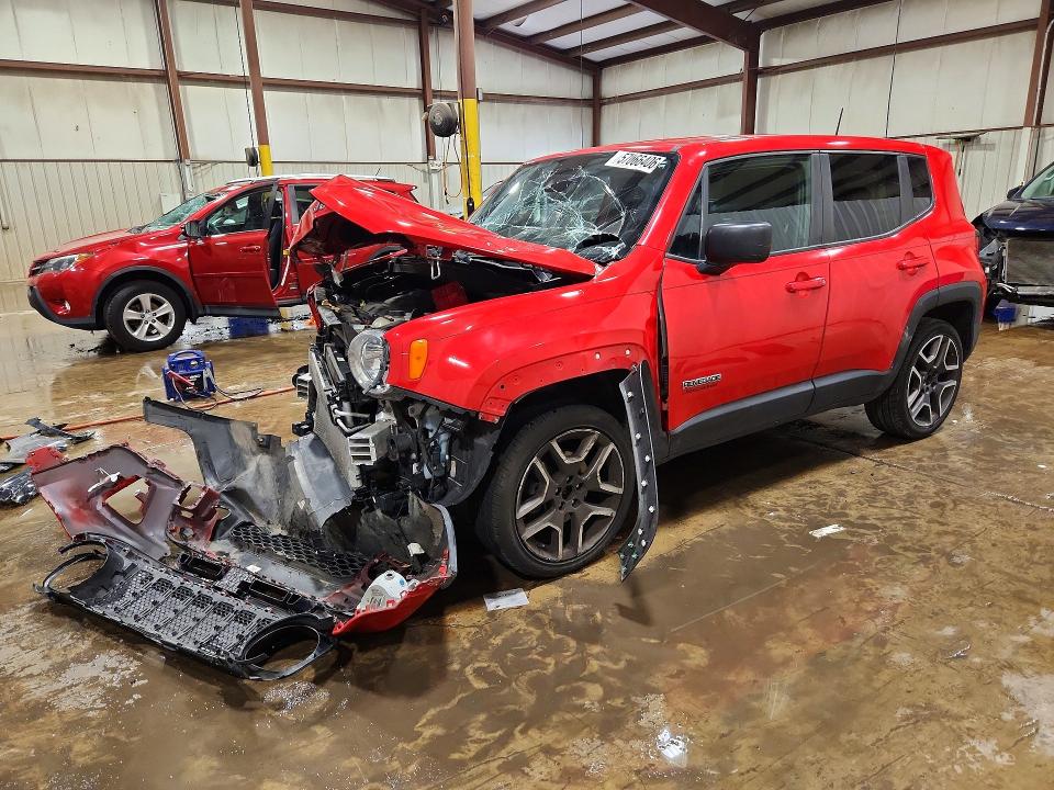 2021 Jeep Renegade VIN ZACNJDABXMPM39813 COPART salvage auction — FRONT END, Pa - Certificate Of Salvage, sold $1,450 on 2026-07-14 (photo 1)