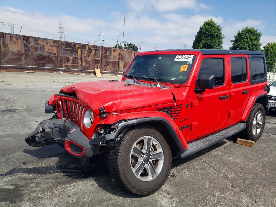 2020 Jeep Wrangler / VIN 1C4HJXEN3LW165068 COPART salvage auction — FRONT END, Ca - Salvage Certificate, sold $7,400 on 2026-08-21 (photo 1)