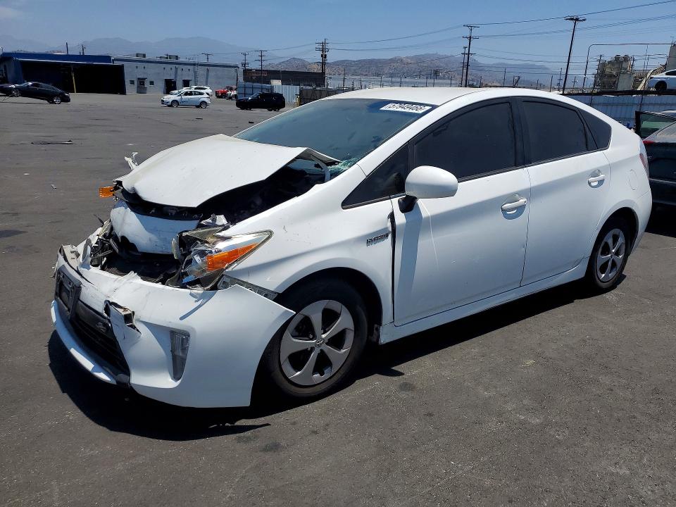 2014 Toyota Prius VIN JTDKN3DUXE1798551 COPART salvage auction — FRONT END, Ca - Salvage Certificate, sold $1,350 on 2026-07-13 (photo 1)