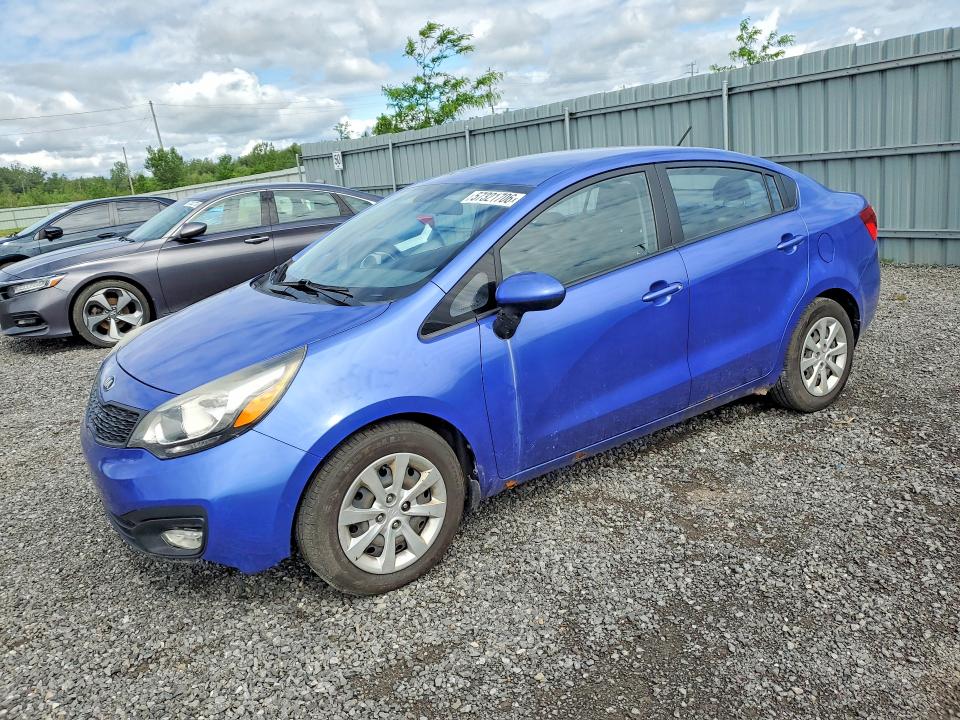 2013 Kia Rio VIN KNADM4A31D6242768 COPART salvage auction — FRONT END, Qc - Gravement Accidente, sold $575 on 2026-07-09 (photo 1)