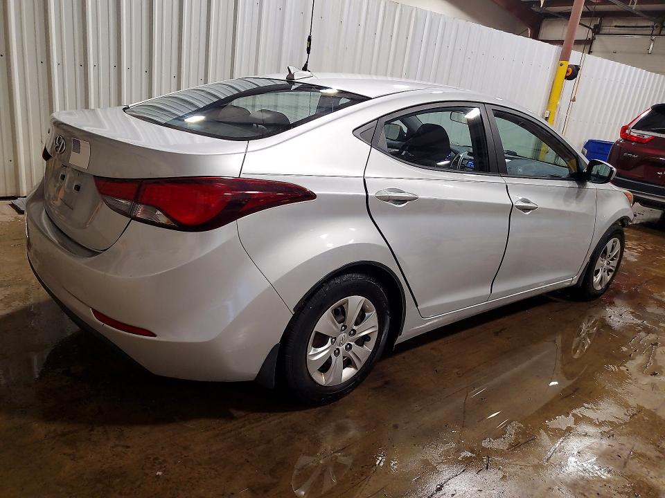 2016 Hyundai Elantra VIN KMHDH4AE2GU544137 COPART salvage auction — FRONT END, Pa - Certificate Of Salvage, sold $1,300 on 2026-07-10 (photo 3)
