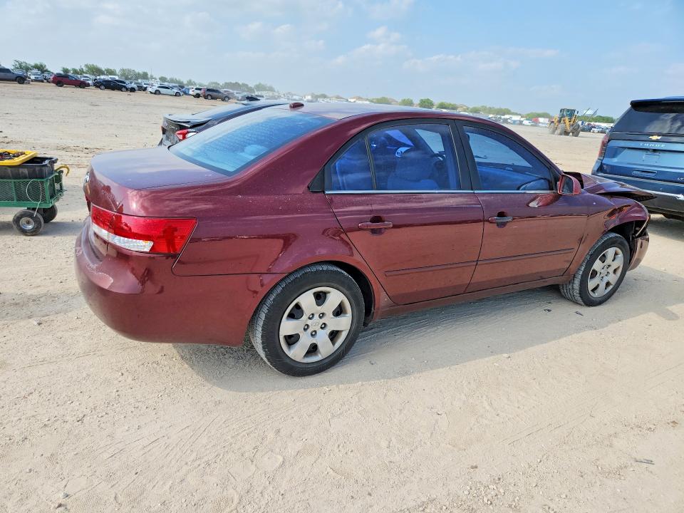 2008 Hyundai Sonata VIN 5NPET46C18H325504 COPART salvage auction — FRONT END, TX - SALVAGE VEHICLE TITLE, sold $125 on 2026-07-16 (photo 3)