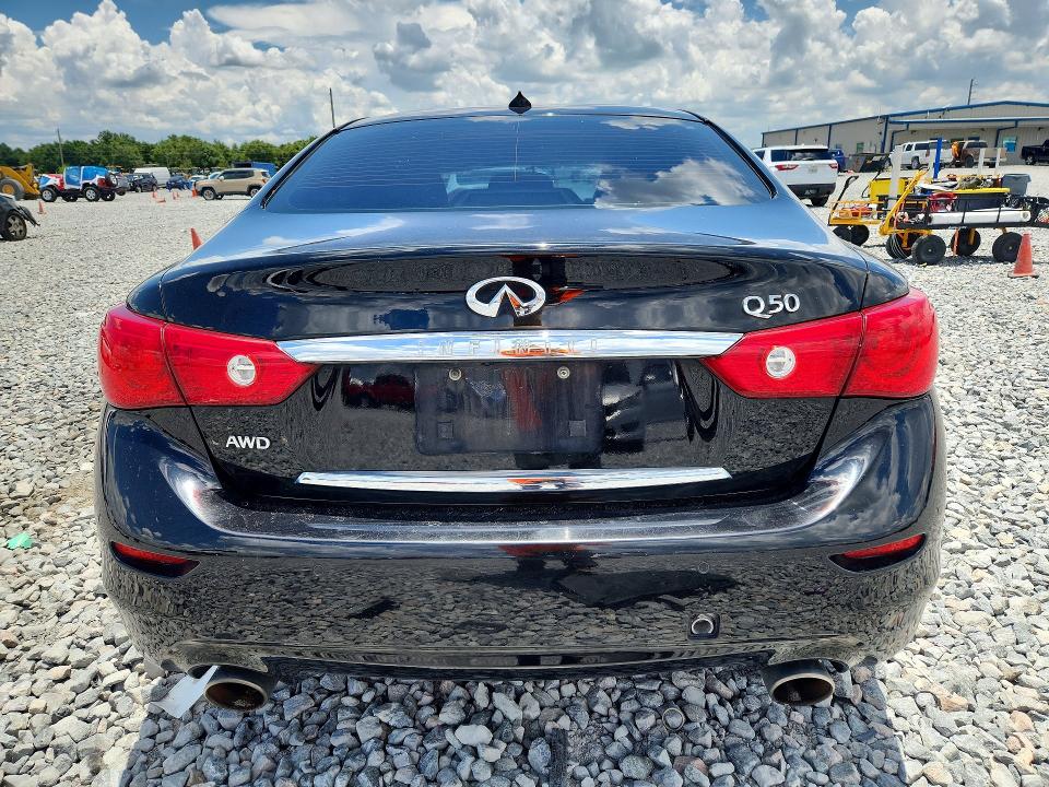2014 Infiniti Q50 VIN JN1BV7ARXEM681948 COPART salvage auction — FRONT END, Fl - Certificate Of Destruction, sold $450 on 2026-07-14 (photo 6)