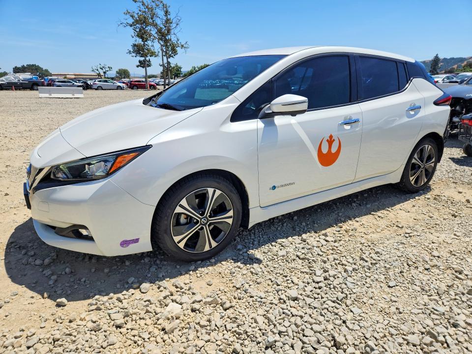 2019 Nissan Leaf VIN 1N4AZ1CP1KC303515 COPART salvage auction — REAR END, Ca - Salvage Certificate, sold $4,550 on 2026-07-09 (photo 1)