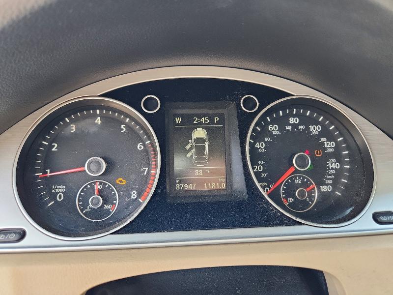 2014 Volkswagen Passat cc VIN WVWBP7AN2EE509492 COPART salvage auction — REAR END, TX - SALVAGE VEHICLE TITLE (P), sold $900 on 2026-07-16 (photo 9)