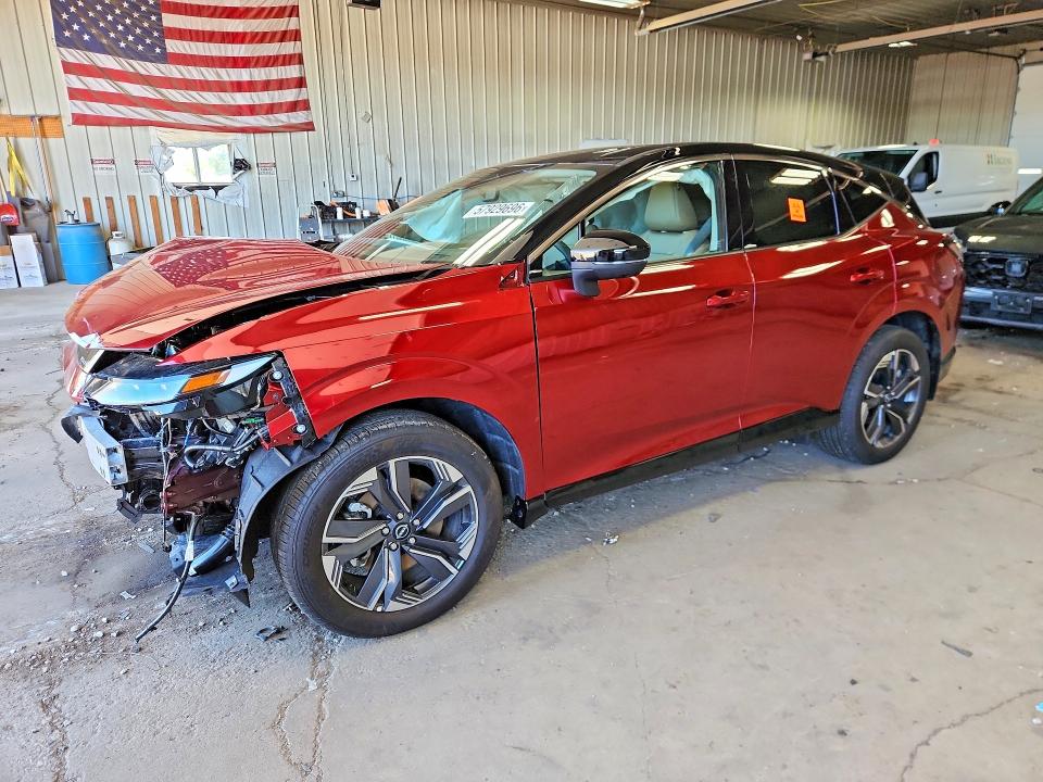 2026 Nissan Murano VIN 5N1AZ3DS9TC108252 COPART salvage auction — FRONT END, Wi - Cert Of Title-Salvage Vehicle, sold $7,400 on 2026-07-06 (photo 1)