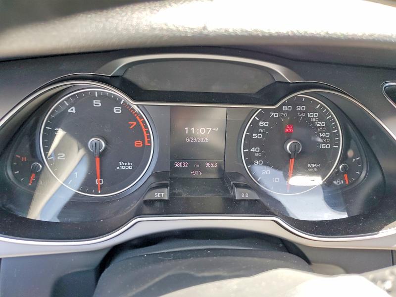 2013 Audi A4 allroad VIN WA1UFAFL0DA114369 COPART salvage auction — FRONT END, CA - SALVAGE CERTIFICATE, sold $450 on 2026-07-15 (photo 9)
