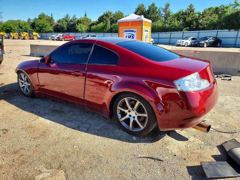2003 Infiniti G VIN JNKCV54E13M209180 COPART salvage auction — FRONT END, Il - Salvage Certificate, sold $1,300 on 2026-07-16 (photo 2)