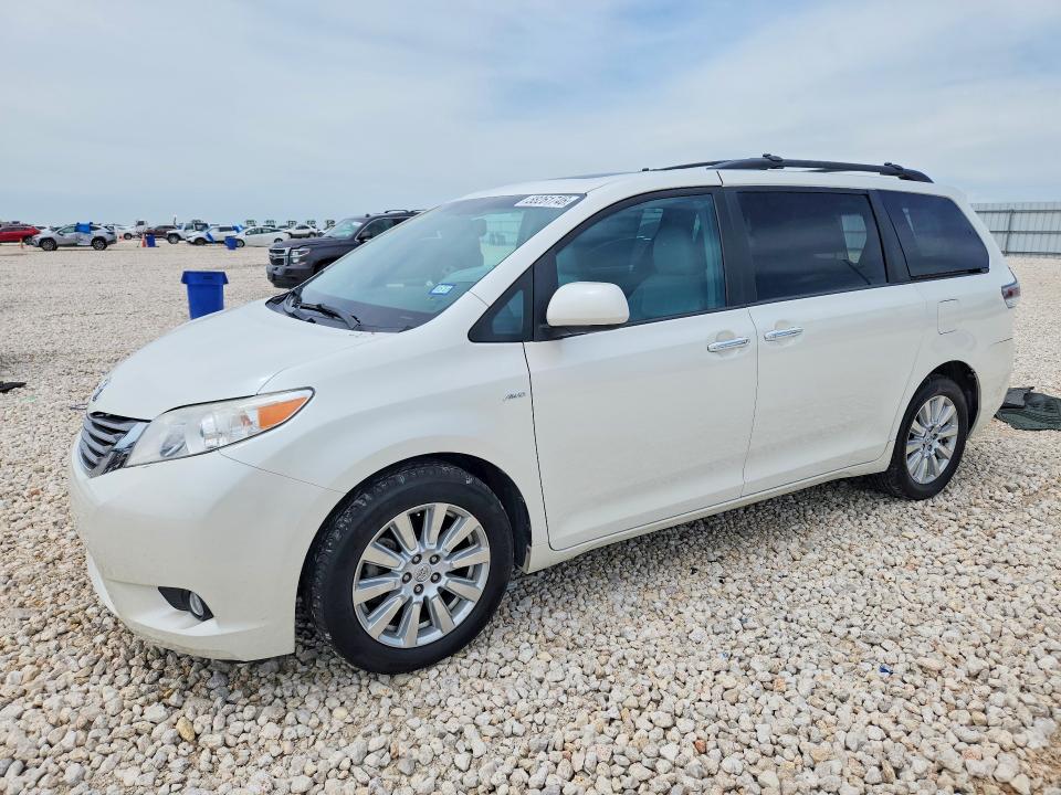 2017 Toyota Sienna VIN 5TDDZ3DC9HS169827 COPART salvage auction — REAR END, Tx - Salvage Vehicle Title, sold $2,150 on 2026-07-09 (photo 1)