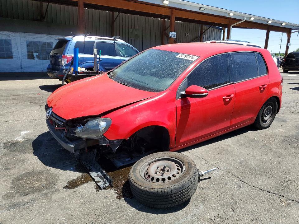 2010 Volkswagen Golf VIN WVWDB7AJ7AW090256 COPART salvage auction — FRONT END, CO - PUBLIC - SALVAGE TITLE (P), sold $275 on 2026-07-23 (photo 1)