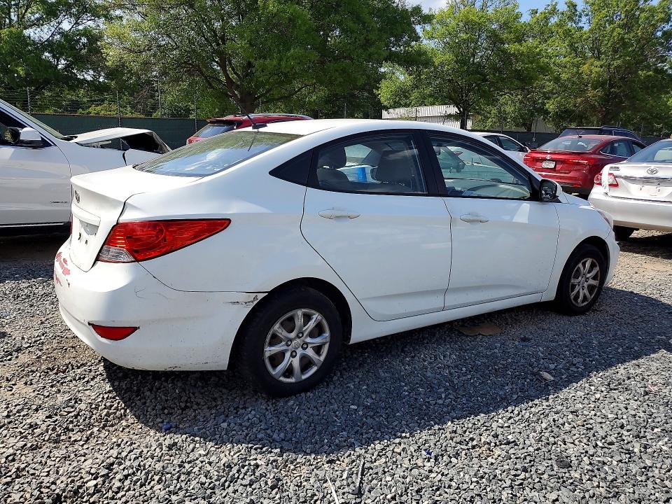 2013 Hyundai Accent VIN KMHCT4AE9DU566206 COPART salvage auction — REAR END, Md - Cert Of Title-Rebuilt Salvage, sold $525 on 2026-07-28 (photo 3)