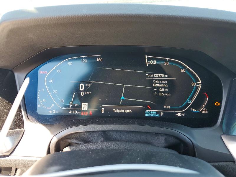 2020 BMW 3er VIN 3MW5R7J00L8B22173 COPART salvage auction — FRONT END, Ca - Salvage Certificate, sold $6,400 on 2026-07-10 (photo 9)