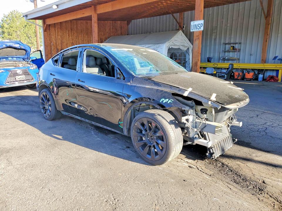 2020 Tesla Model y VIN 5YJYGDEE1LF019947 COPART salvage auction — FRONT END, Co - Public - Salvage Title, sold $7,100 on 2026-07-14 (photo 4)