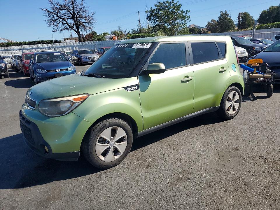 2016 Kia Soul VIN KNDJN2A21G7831624 COPART salvage auction — MECHANICAL, Ca - Salvage Certificate, sold $525 on 2026-07-09 (photo 1)