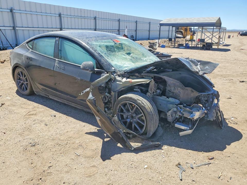 2023 Tesla Model 3 VIN 5YJ3E1EAXPF454712 COPART salvage auction — FRONT END, Ca - Acq Bos - Post Sale - Salvage, sold $2,300 on 2026-07-06 (photo 4)