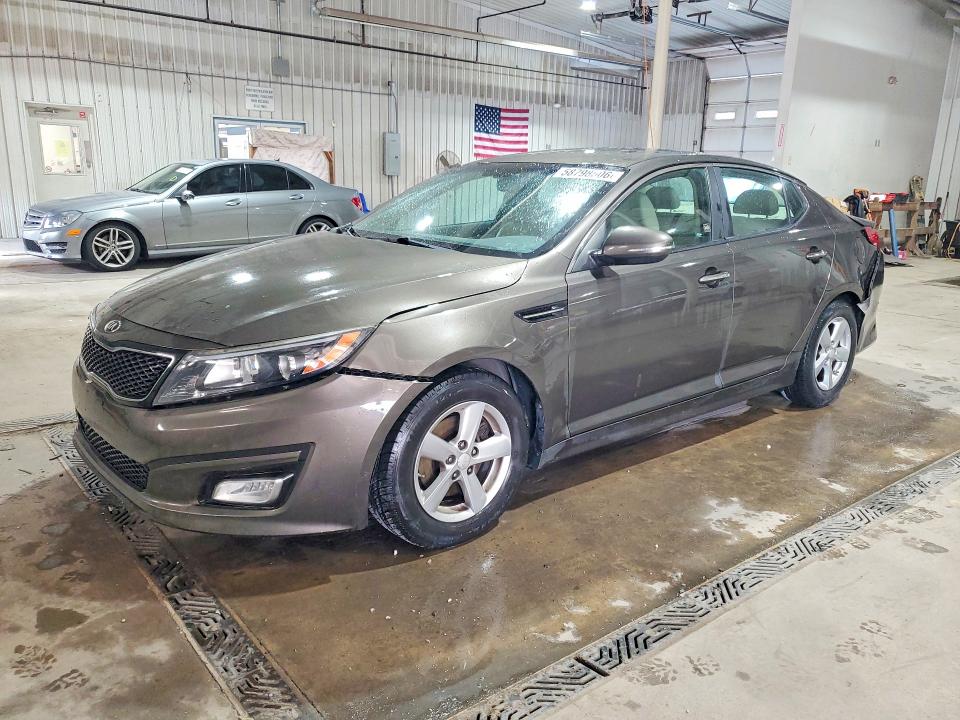 2014 Kia Optima VIN 5XXGM4A71EG324196 COPART salvage auction — REAR END, Pa - Certificate Of Salvage, sold $175 on 2026-07-09 (photo 1)