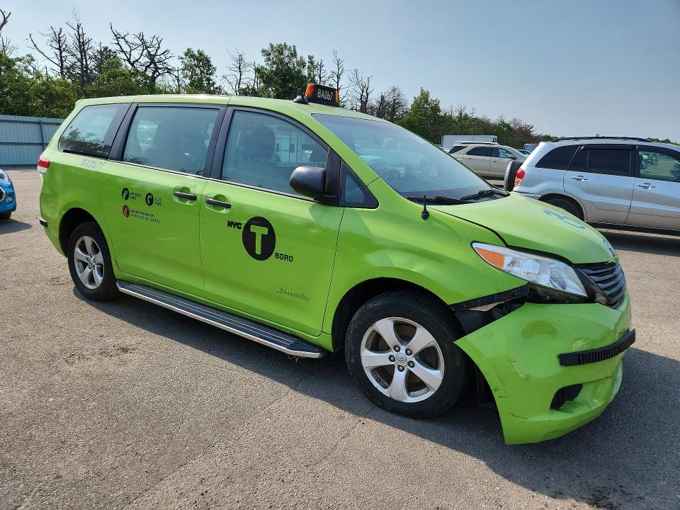 2014 Toyota Sienna VIN 5TDZK3DC1ES480352 COPART salvage auction — FRONT END, Ny - Certificate Of Title, sold $3,350 on 2026-07-06 (photo 4)
