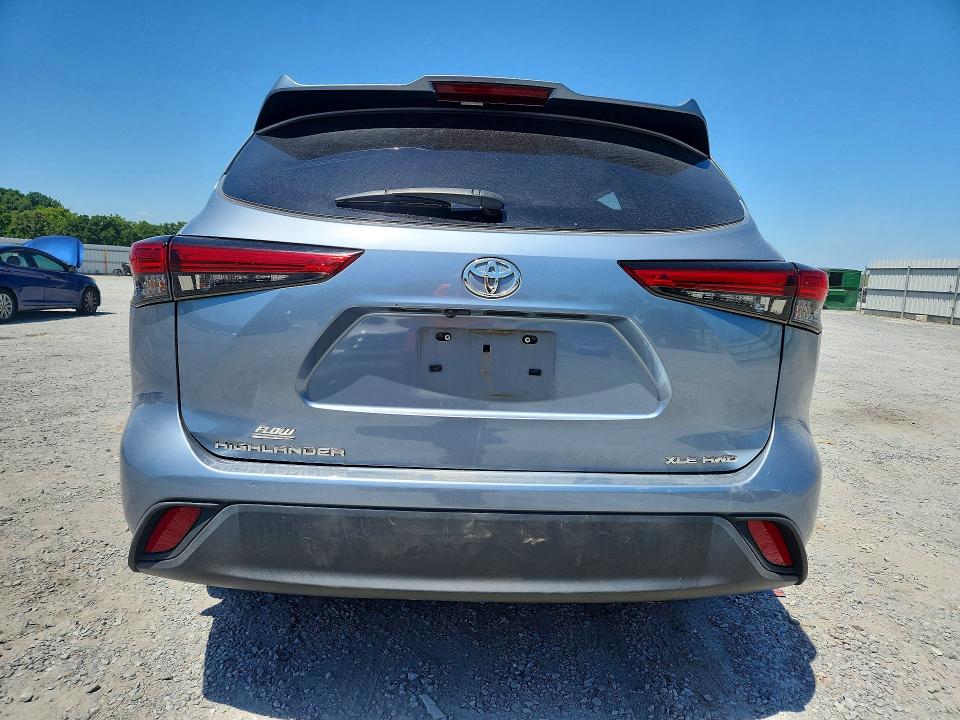 2022 Toyota Highlander VIN 5TDGZRBH9NS196732 COPART salvage auction — FRONT END, Nc - Salvage Certificate Of Title, sold $2,100 on 2026-07-29 (photo 6)
