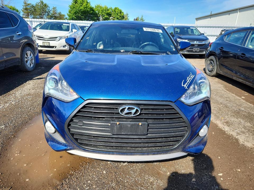 2016 Hyundai Veloster VIN KMHTC6AE1GU273450 COPART salvage auction — SIDE, On - Permit Rebuilt - Unfit, sold $1,300 on 2026-07-28 (photo 5)