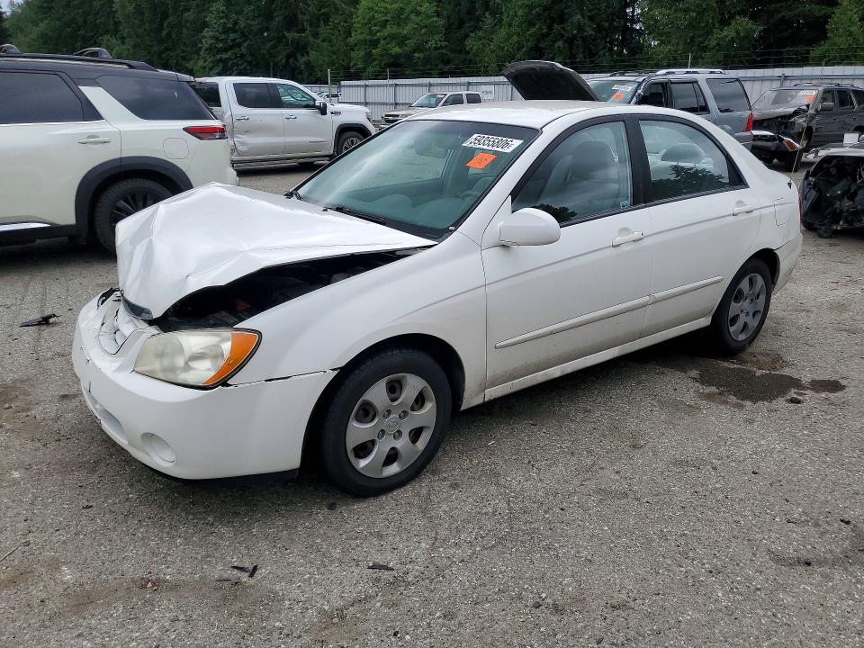 2005 Kia Spectra VIN KNAFE121855139338 COPART salvage auction — FRONT END, Wa - Bill Of Sale, sold $250 on 2026-07-06 (photo 1)