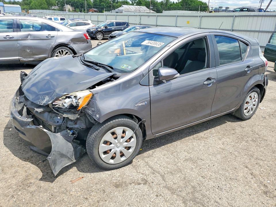 2013 Toyota Prius c VIN JTDKDTB35D1043092 COPART salvage auction — FRONT END, Pa - Certificate Of Salvage, sold $425 on 2026-07-07 (photo 1)