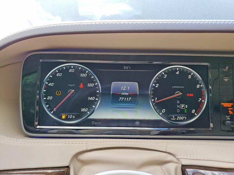 2016 Mercedes-benz S-klasse VIN WDDUG8CB3GA236936 COPART salvage auction — REAR END, Ga - Cert Of Title-Salvage, sold $9,700 on 2026-07-28 (photo 9)