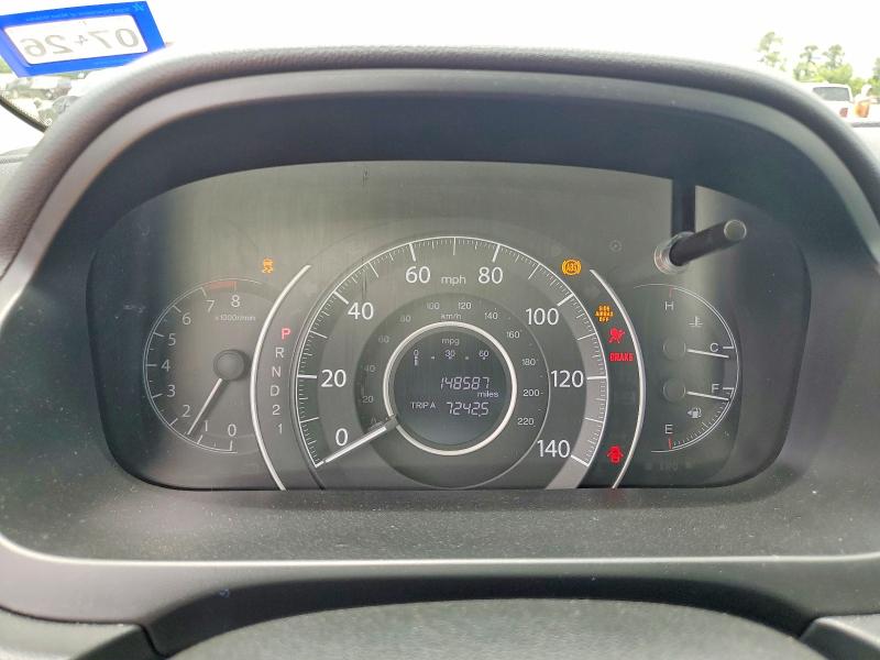 2012 Honda Cr-v VIN JHLRM4H53CC005198 COPART salvage auction — FRONT END, Tx - Salvage Vehicle Title, sold $2,850 on 2026-07-07 (photo 9)